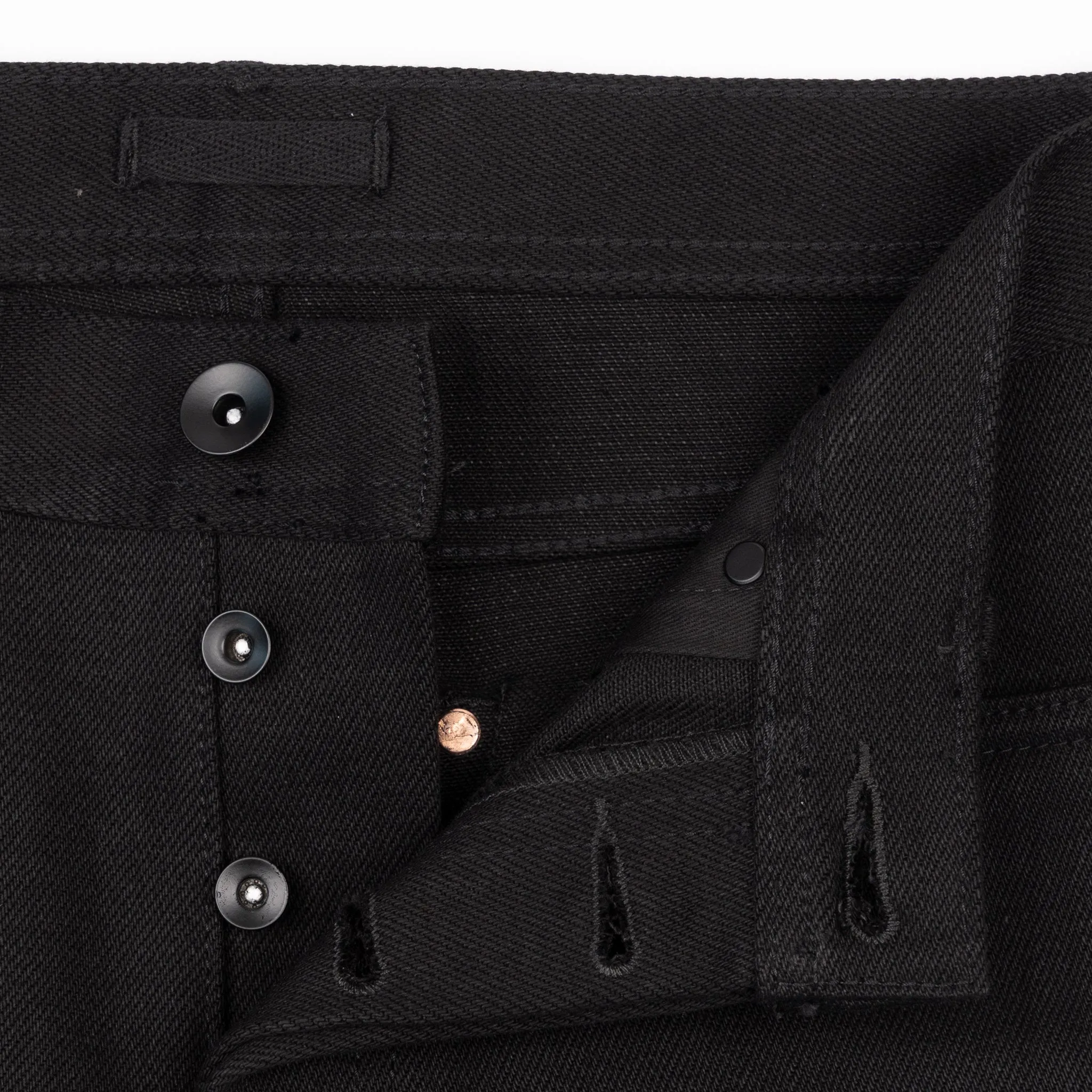 UB142 Skinny Fit - 21oz Heavyweight Solid Black Selvedge