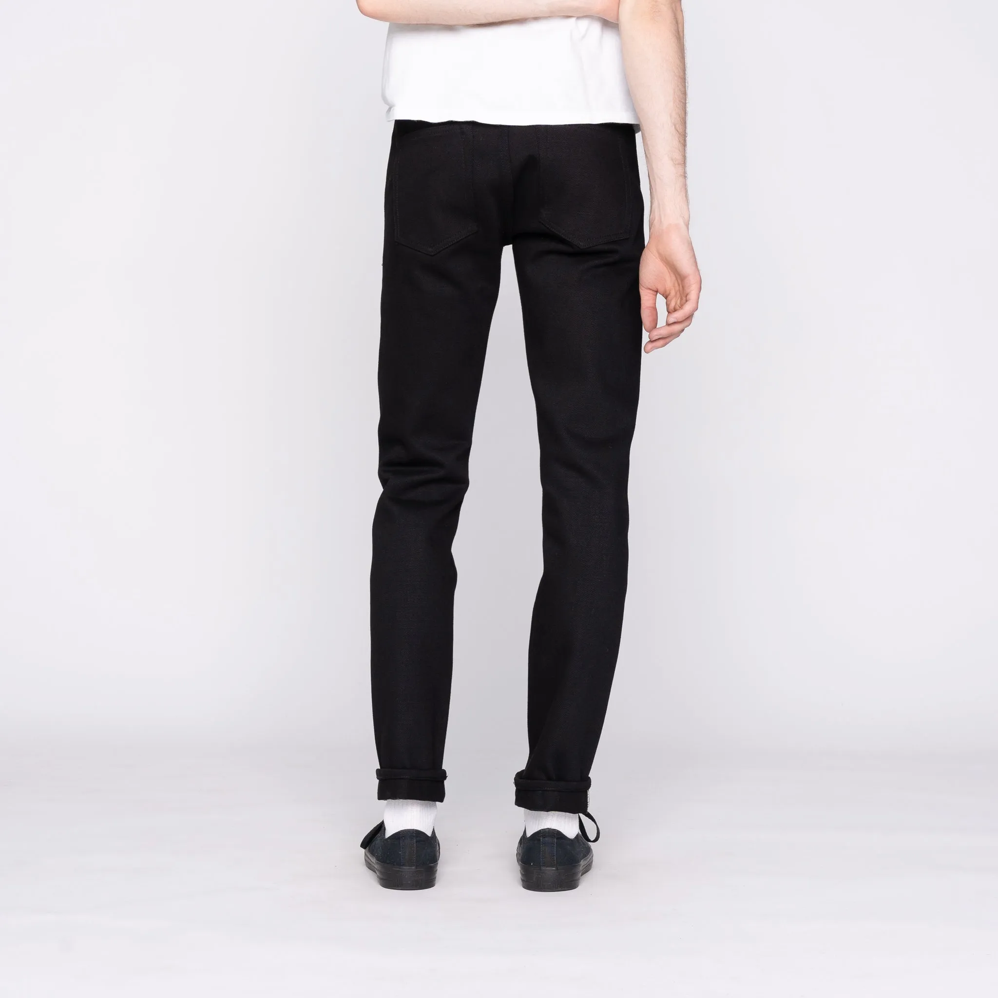 UB142 Skinny Fit - 21oz Heavyweight Solid Black Selvedge