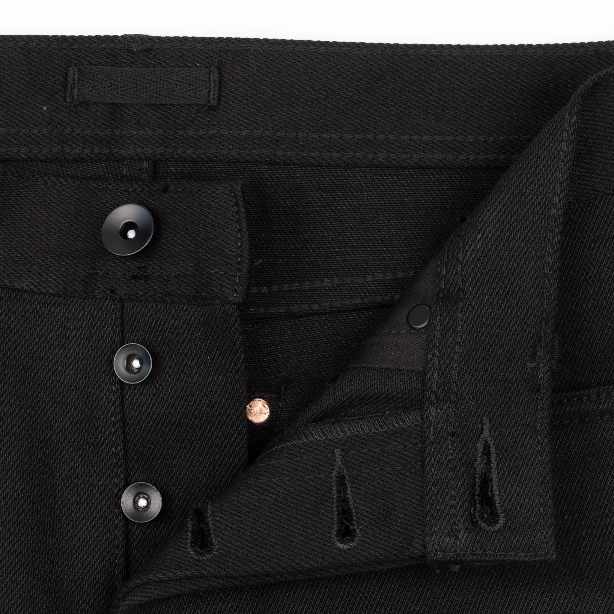 UB242 Tapered Fit - 21oz Heavyweight Solid Black Selvedge