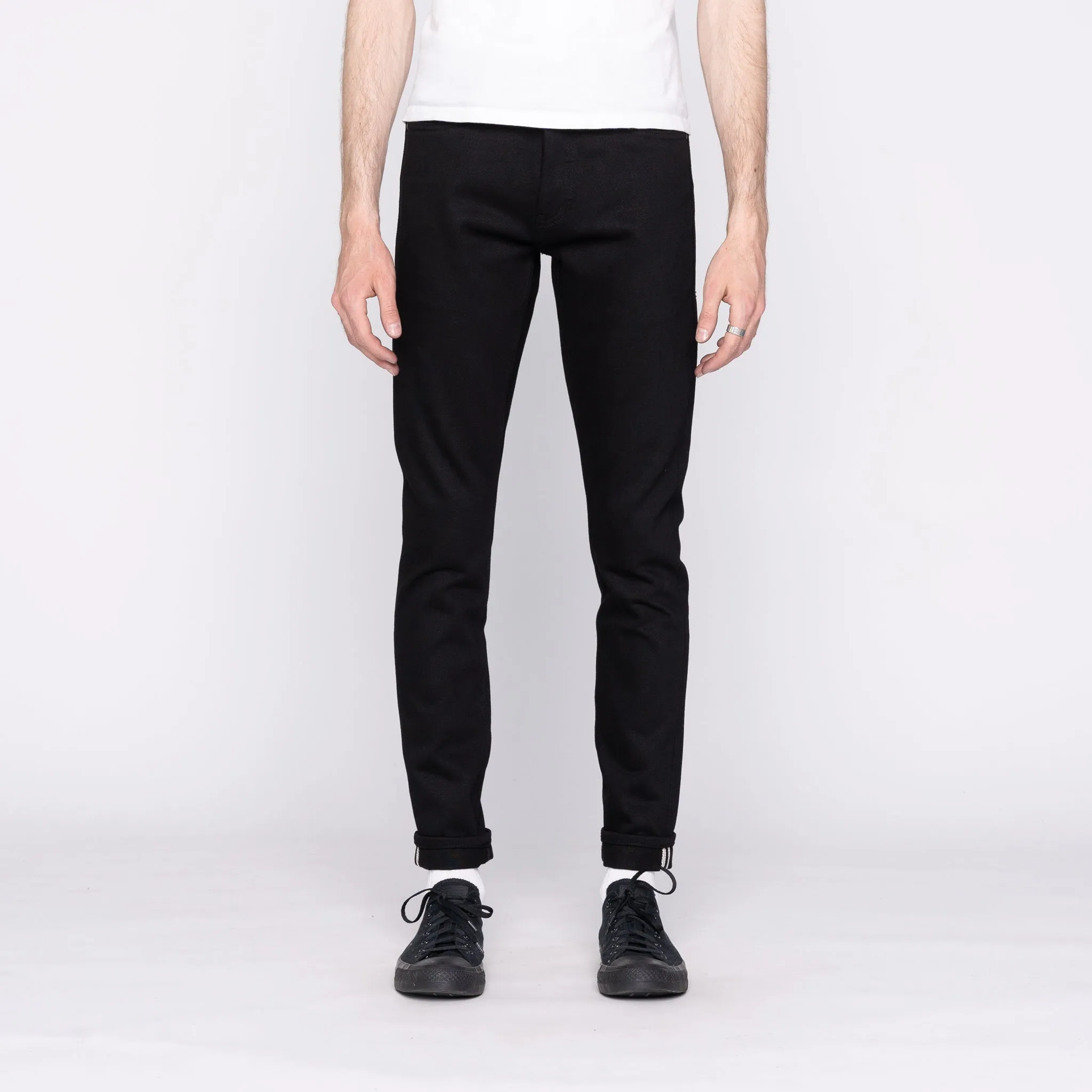 UB442 Tight Fit - 21oz Heavyweight Solid Black Selvedge