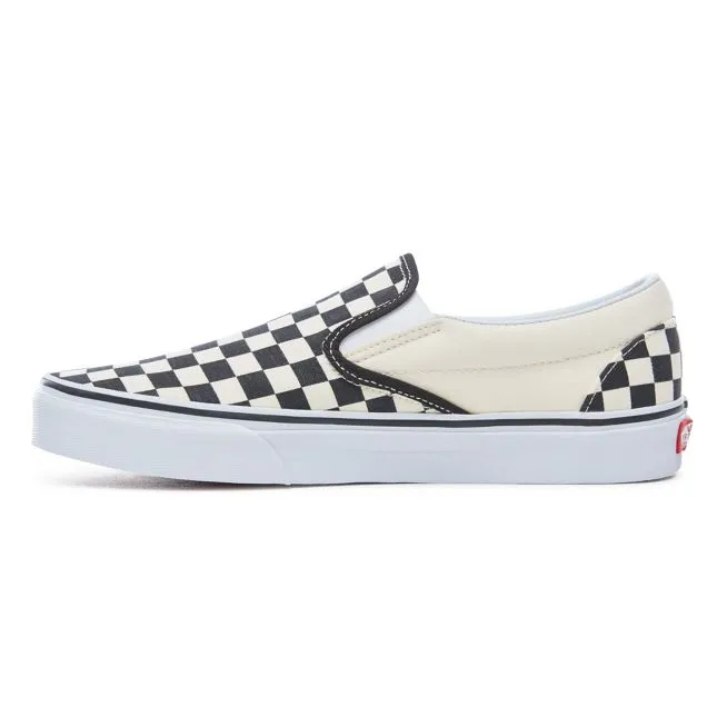 VANS CLASSIC SLIP-ON CHECKERBOARD SHOES - BLACK WHITE