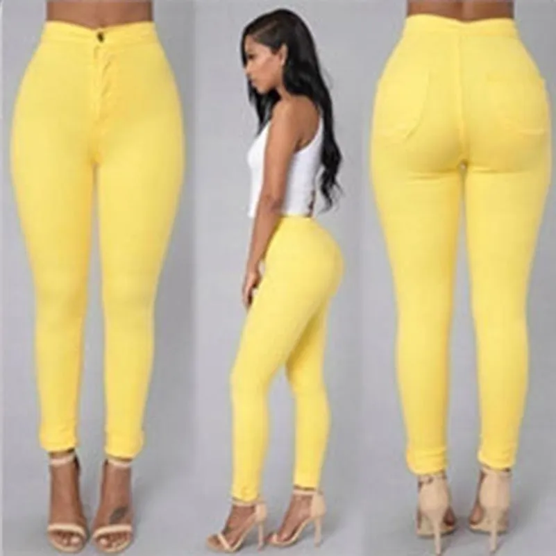 VenusFox Plus Size Solid Wash Bodycon Push Up Skinny Jeans