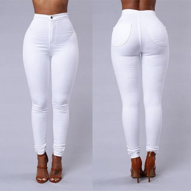 VenusFox Plus Size Solid Wash Bodycon Push Up Skinny Jeans