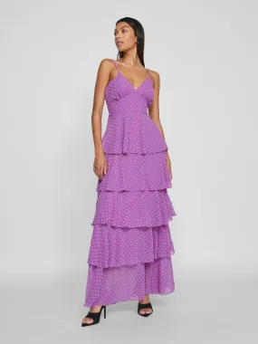 Vika Maxi Flounce Dress (Dewberry)