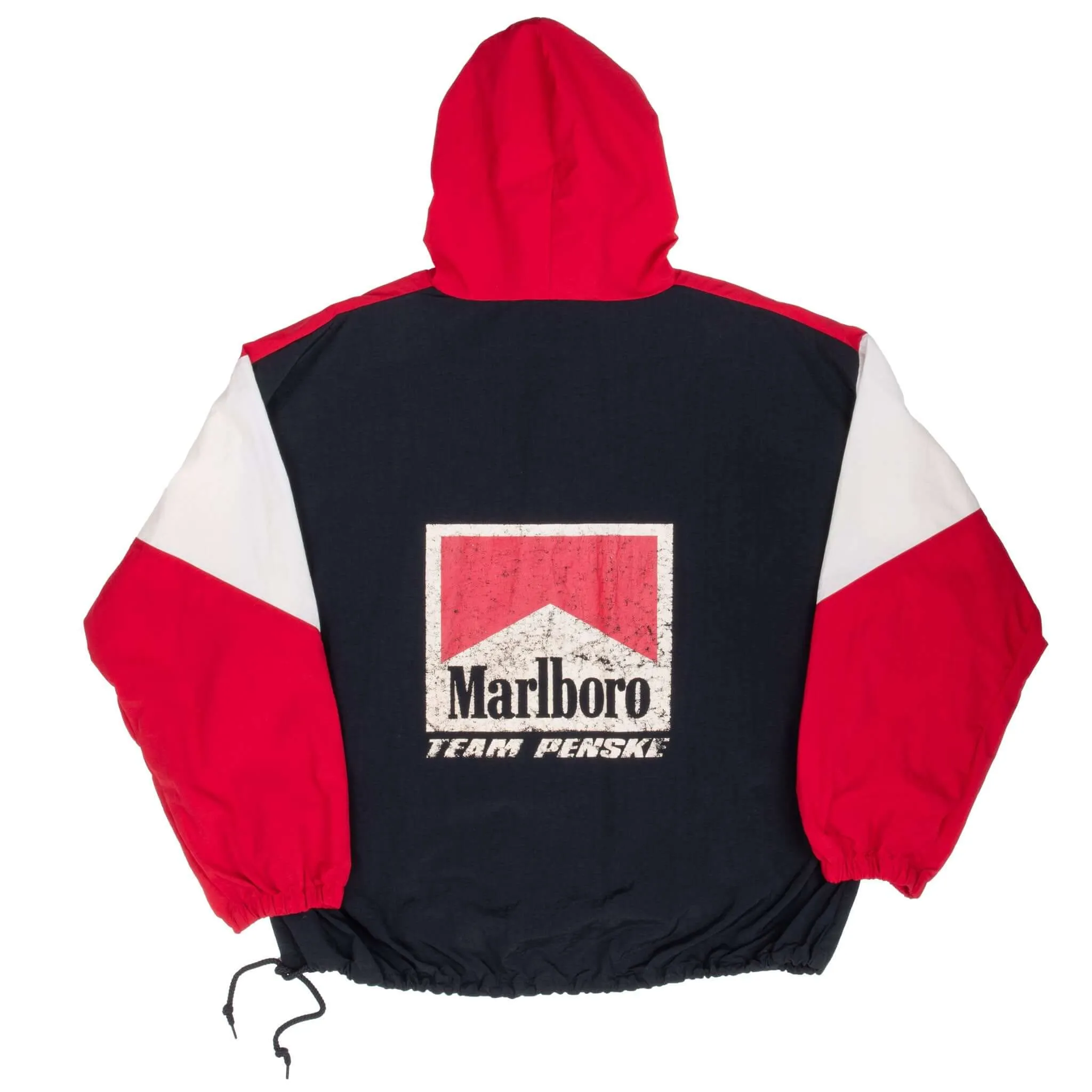 VINTAGE MARLBORO RACING TEAM PENSKE PULLOVER WINDBREAKER JACKET 1990S XL