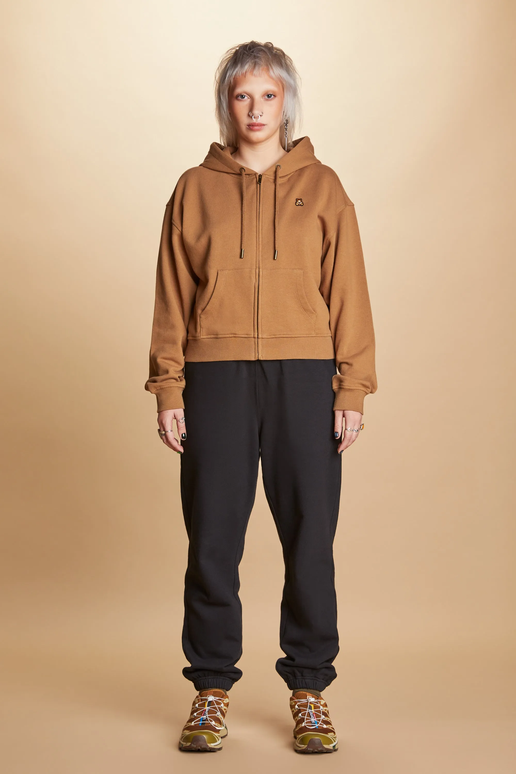 Women's Classic Bear Ear Zip Hoodie