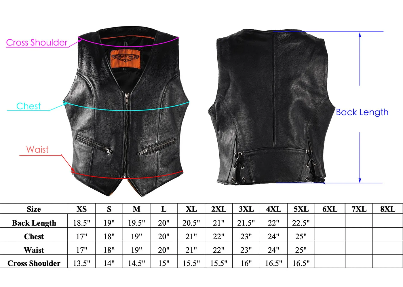 Womens Vest With Zipper & Gun Pockets