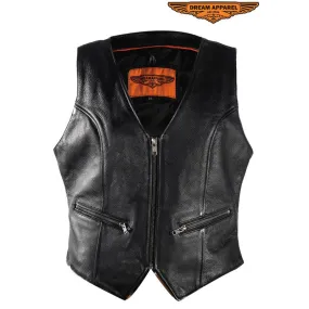 Womens Vest With Zipper & Gun Pockets